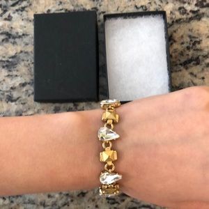 JCREW RHINESTONE and gold bracelet
